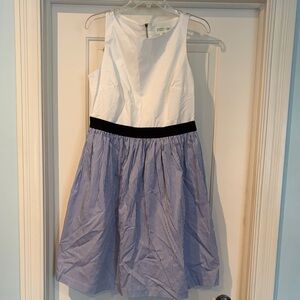 Kate Spade White and Blue Midi Dress